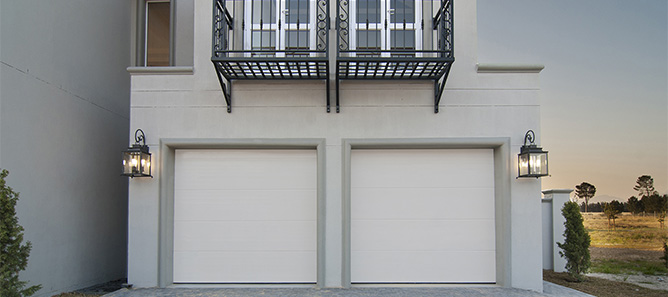 gray fllush garage door panel