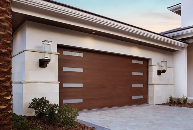 Modern style garage doors
